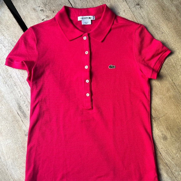 LACOSTE Woman's Slim Fit Stretch Mini Pique *EUC - Picture 2 of 5